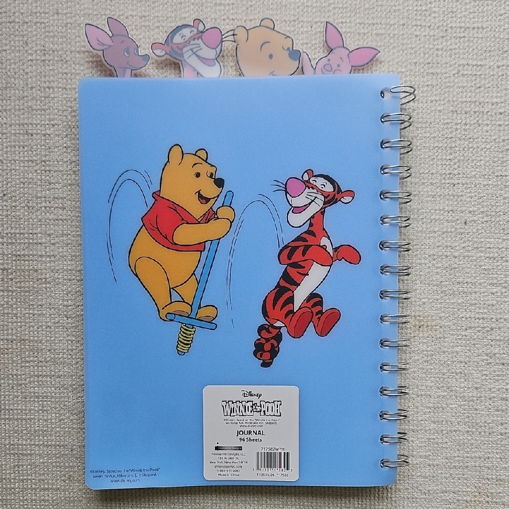 Disney Winnie the Pooh Blue Notebook with Balloons - Picture 8 of 13